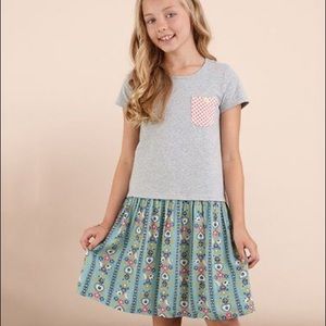 Matilda Jane blue heart curtsy dress, girls 8